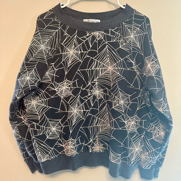 Wildfox Black & White Spiderweb Sweater Small - Picture 1 of 5